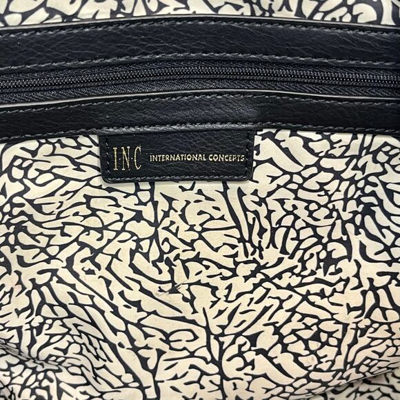 INC International Concepts Black Tote Bag w/ Gold Studs - Picture 11 of 14